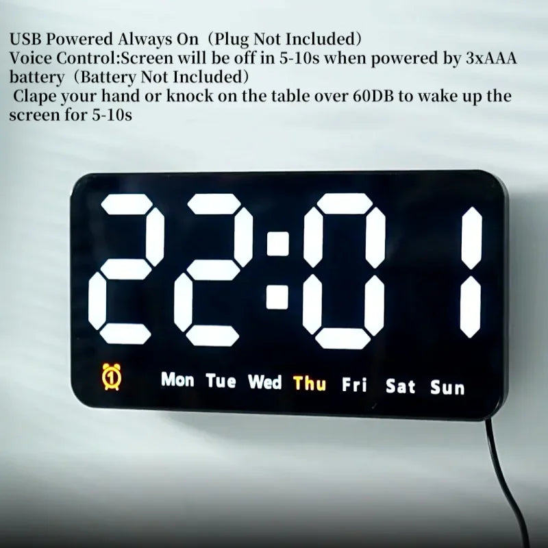 Voice Activated Large Screen Digital Clock