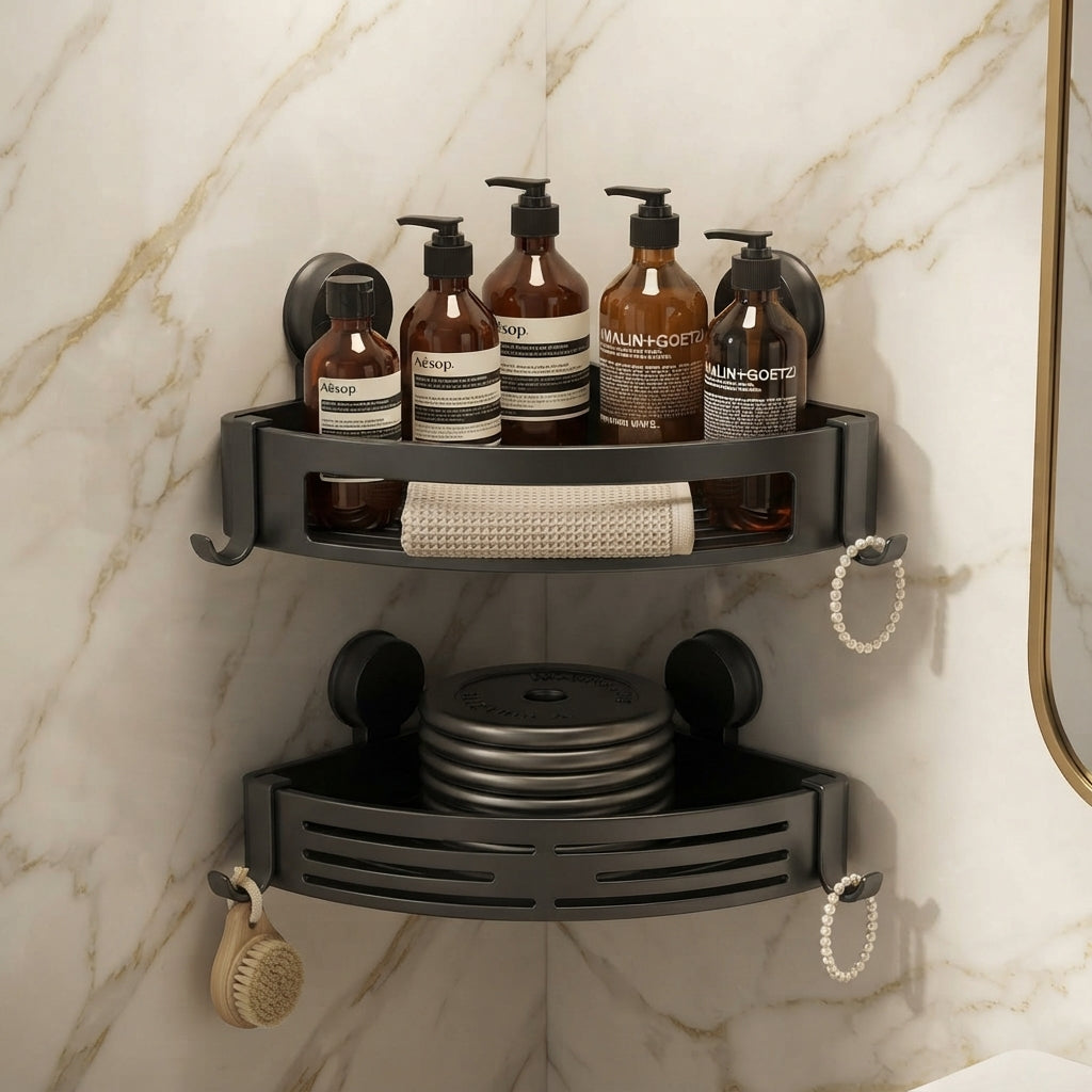 Space Saving Bathroom Corner Shelf